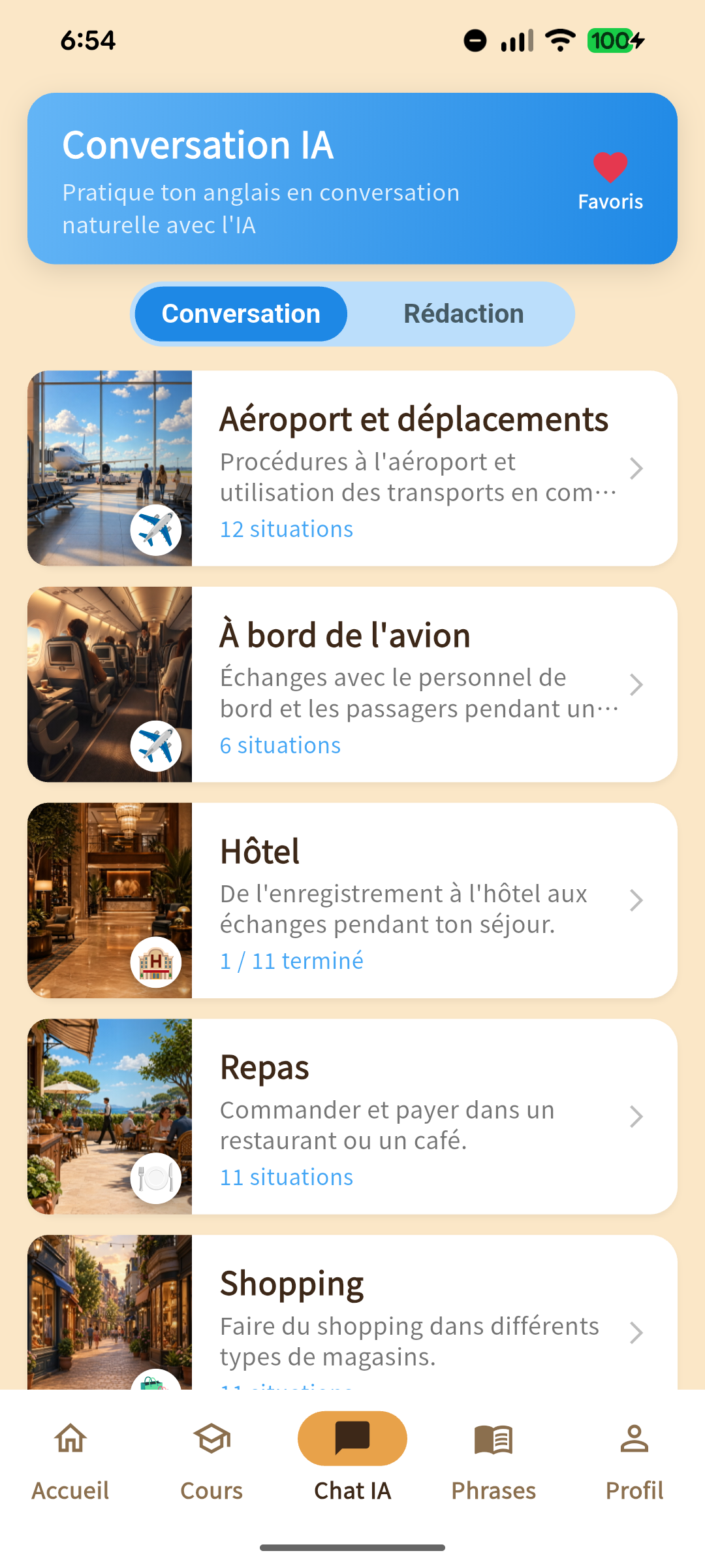 Écran de l'application 4