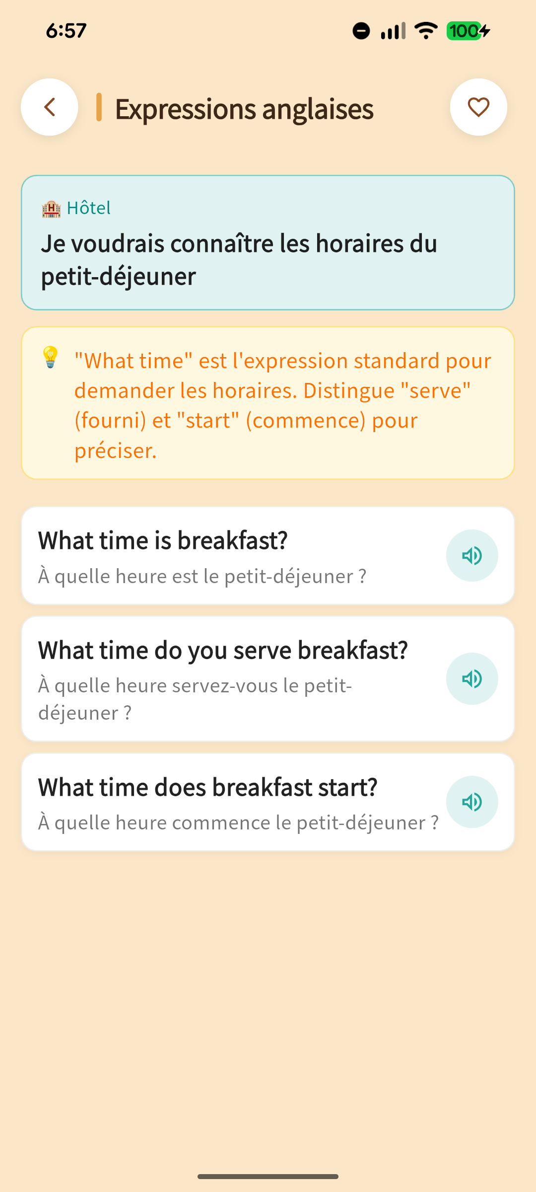 Écran de l'application 10