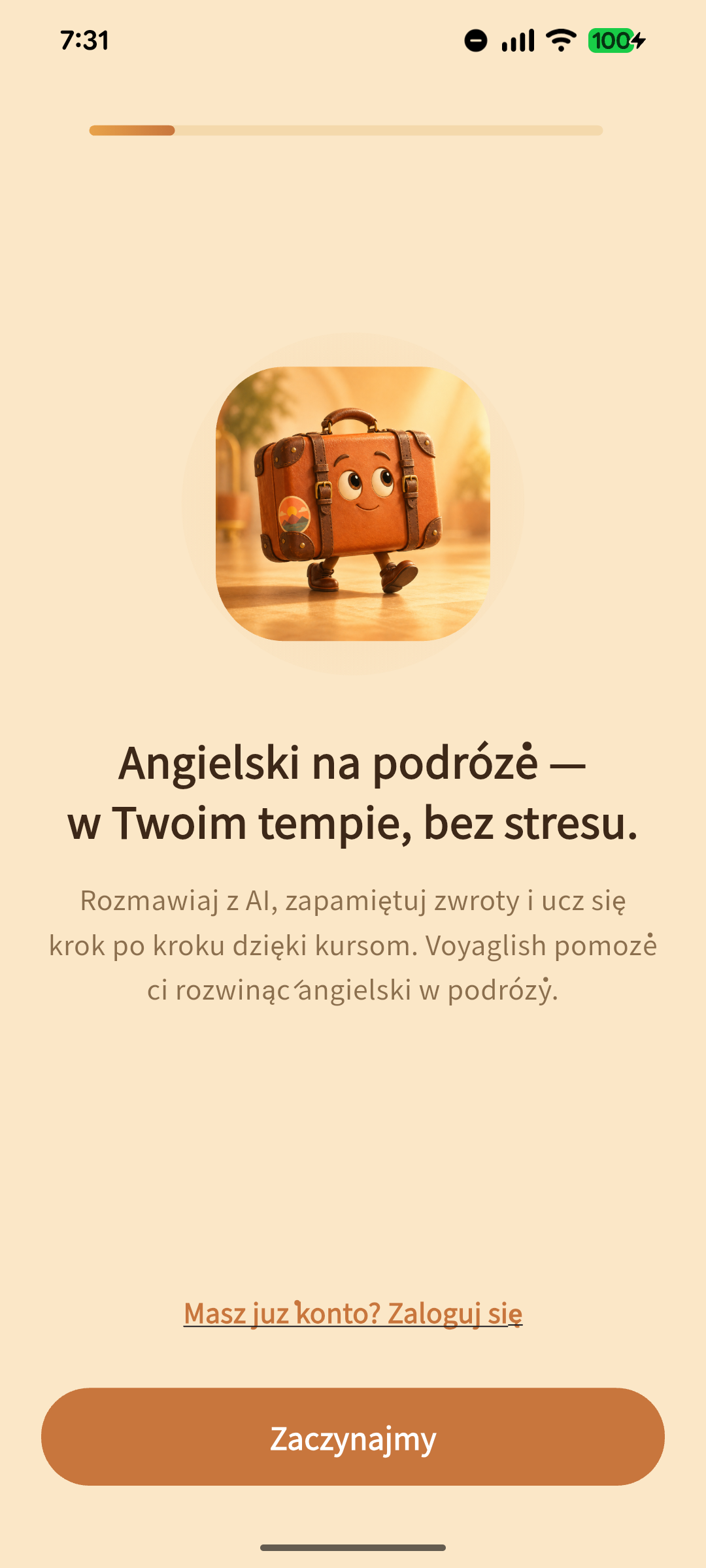 Ekran powitalny Voyaglish