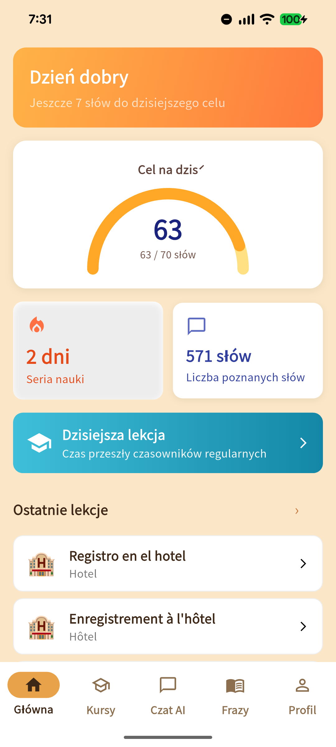 Ekran aplikacji 1