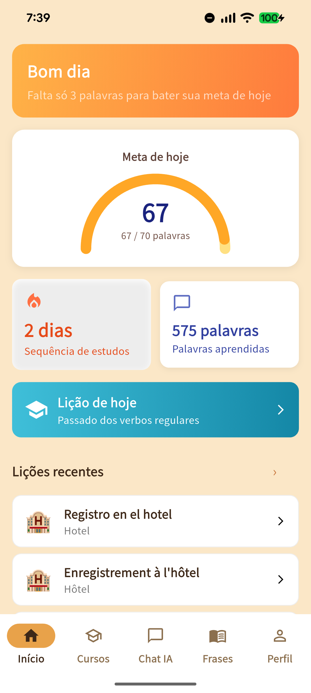Tela do app 1