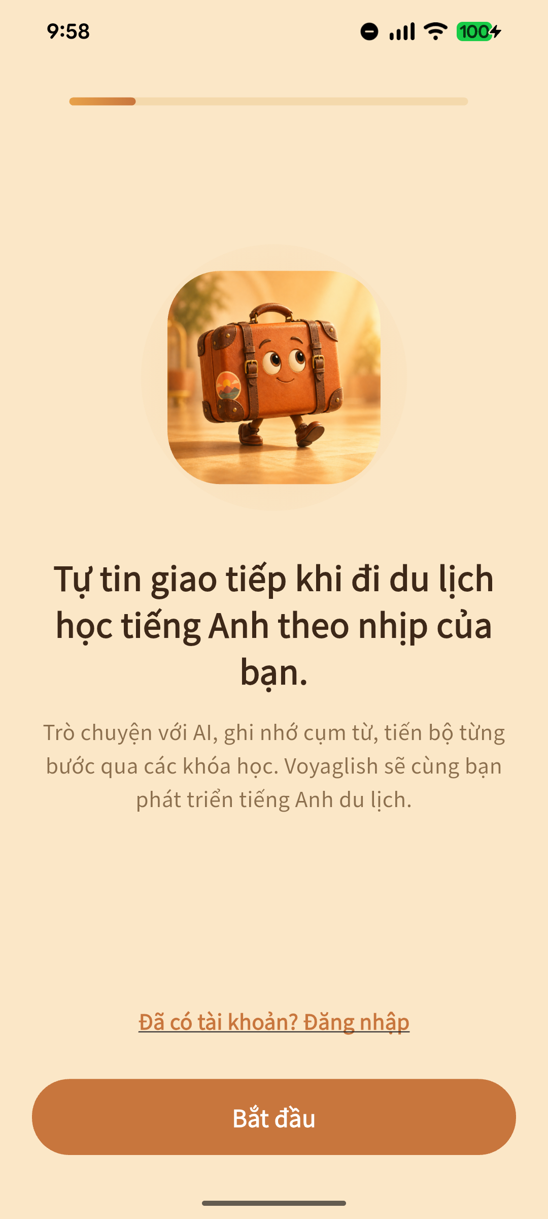 Màn hình giới thiệu Voyaglish